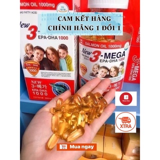 Omega3 gia đình Hàn Quốc, new 3 mega, salmon oil 1000mg, Hana oppa cosmetic, Hana forever