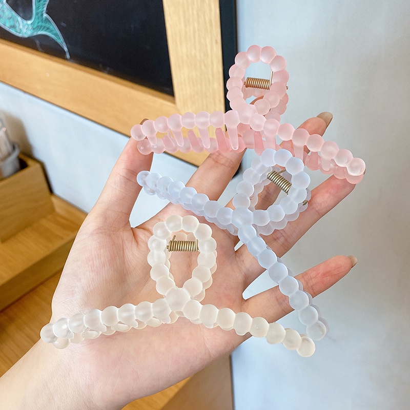 Kẹp tóc trong suốt thiết kế đơn giản phong cách Hàn Quốc cho nữ