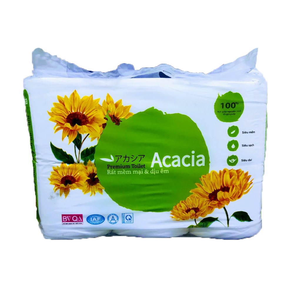 Giấy vệ sinh không lõi cao cấp  ACACIA-6 cuộn trọng lượng 950g