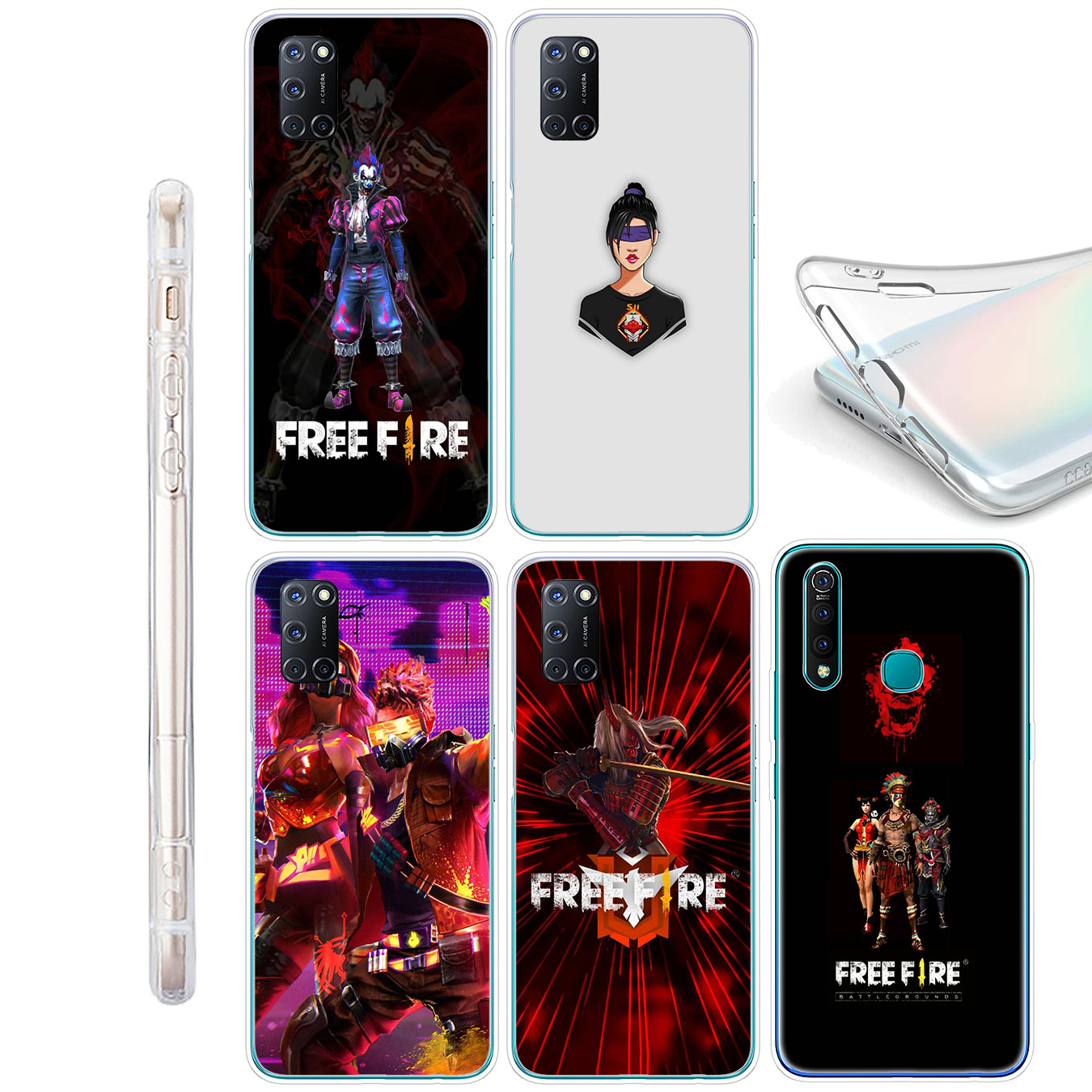 Ốp Điện Thoại Silicon Mềm Hình Máy Chơi Game Free Fire Cho Samsung Galaxy A71 A70 M20 A6 Plus A7 A8 A9 2018 A6 + S7 Edge