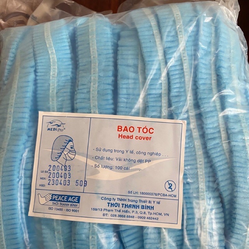 BAO TÓC/ NÓN GIẤY TRÙM TÓC MEDIPRO (100 CÁI/BỊCH)