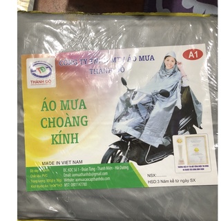 Áo Mưa 2 Da 1 Mũ Cánh Rơi Có Kính Thành Đô