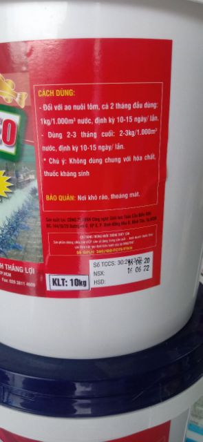 [Mã MINHVHB12 hoàn 9% đơn 199k] Xô 10kg Yucca zeo xử lý môi trường và đáy ao nuôi cá tôm