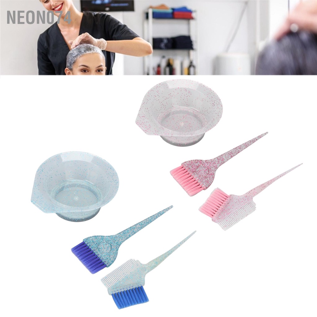 Neon074 3 cái Bàn Chải Nhuộm Tóc Làm Màu Lược Thợ Cắt Cho Sử Dụng Tiệm Tại Nhà