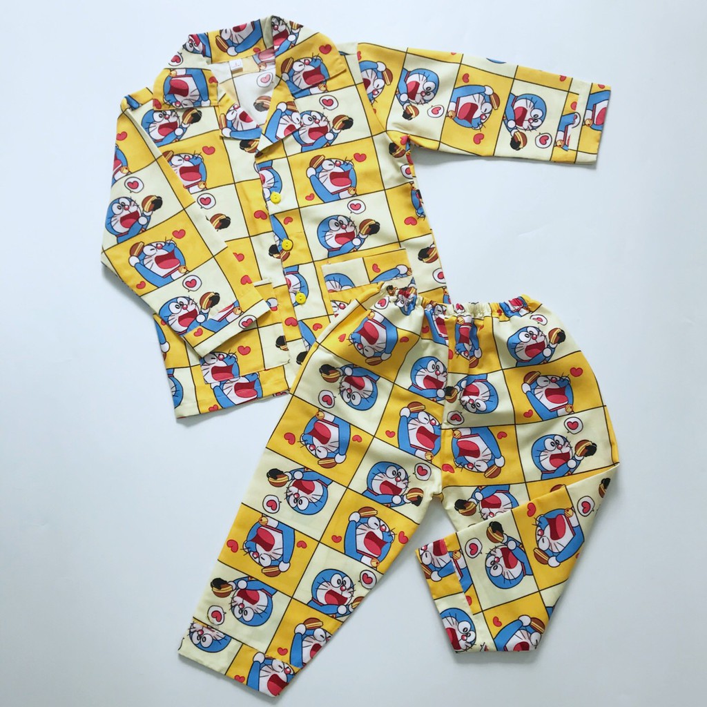 Pijama Cho Bé Kate Thái - Doremon ngộ nghĩnh size 10-45kg