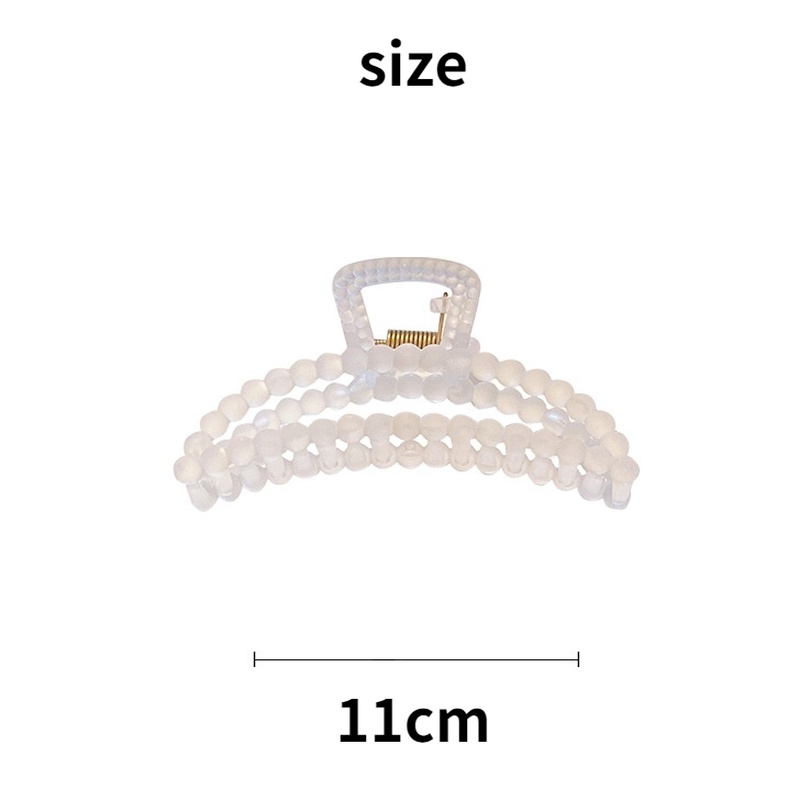 Kẹp Tóc Acrylic Trong Suốt Kích Thước Lớn Phong Cách Hàn Quốc Dễ Phối Đồ