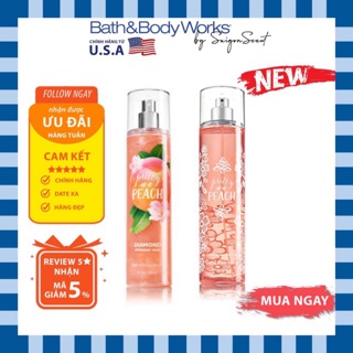 Xịt thơm toàn thân Bath & Body Works Body Mist - Pretty As A Peach (236ml)