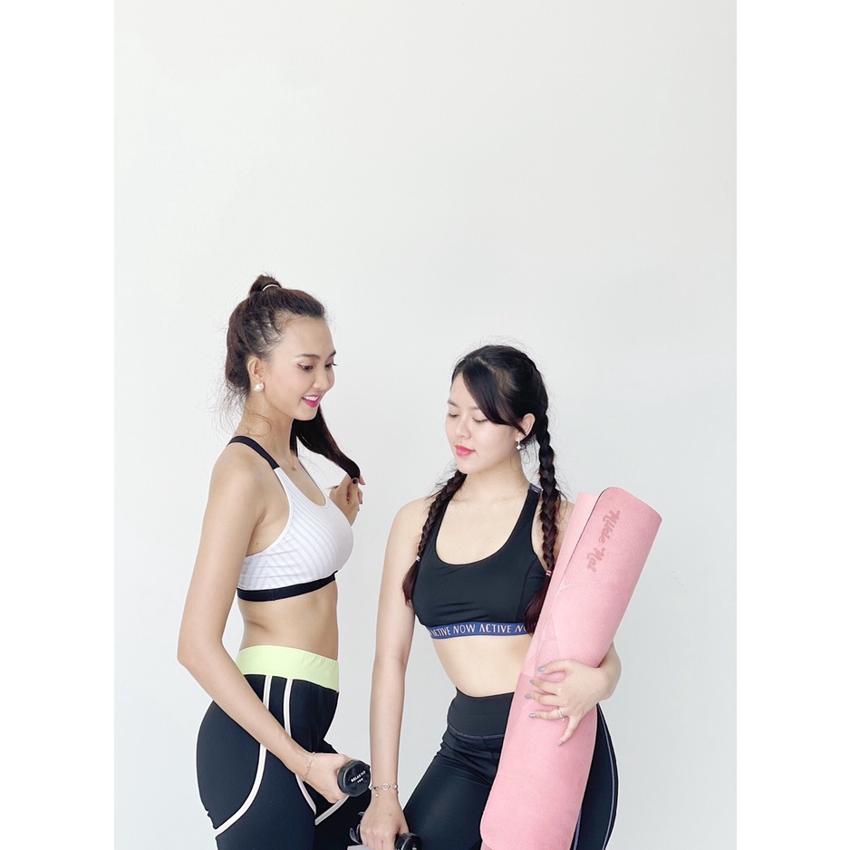 Thảm yoga Mikie Mat Microfiber in hình, thấm hút mồ hôi KB19