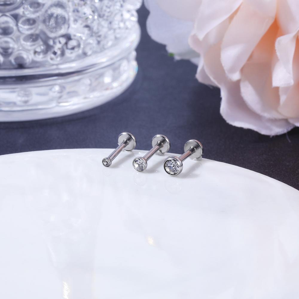 1 Khuyên Xỏ Cơ Thể 2 / 3 / 4mm Bằng Thép Không Gỉ Nhiều Màu Sắc