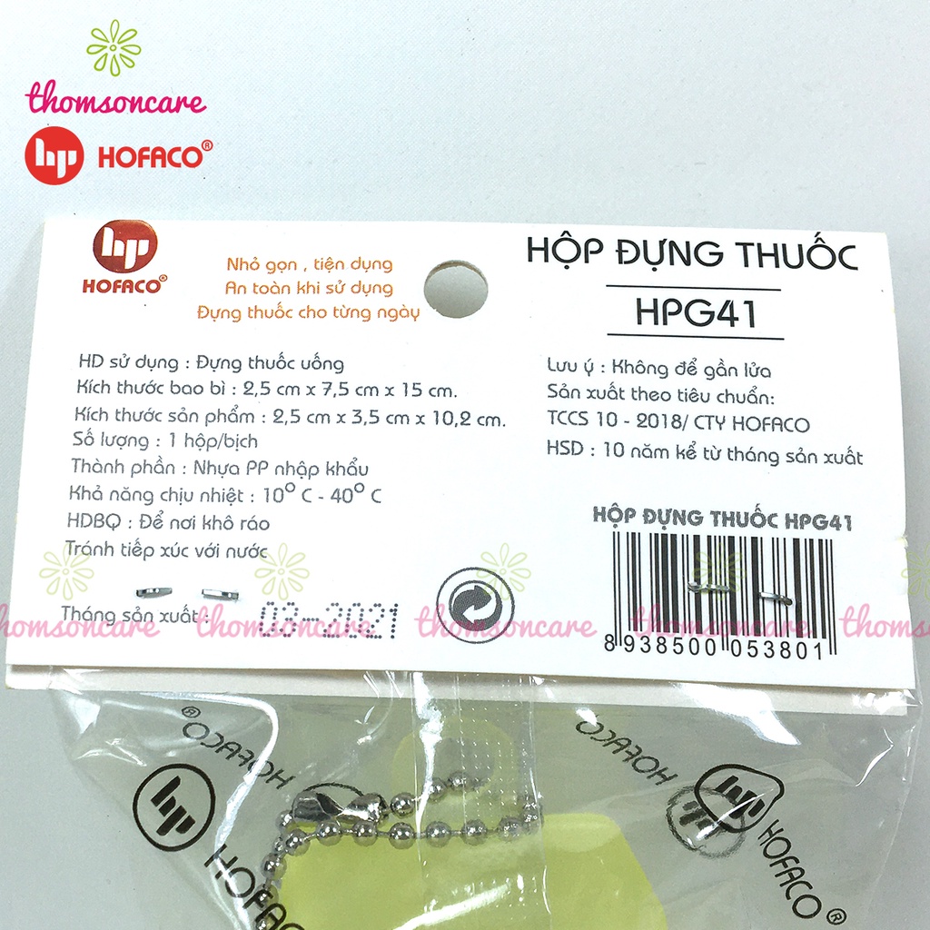 Hộp chia thuốc theo ngày sáng trưa chiều tối 4 ngăn, khay phân liều đựng thuốc loại mini thoeo buổi nhiều ngăn