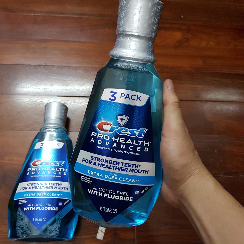 nước súc miệng crest pro health advanced 1L USA