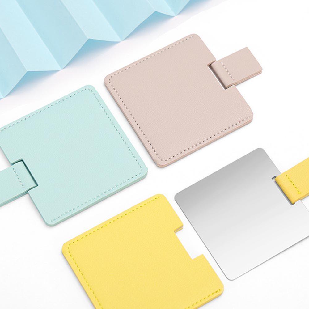 Gương Trang Điểm CABEZA Hình Vuông Nhỏ Gọn Chất Liệu Da PU Không Vỡ 6 Màu Lựa Chọn