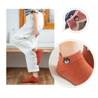 Combo 5 Đôi Tất Gấu Brown Cổ Ngắn