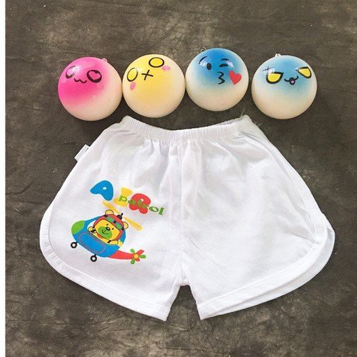 Quần Đùi Trắng Thể Thao In Hình Cao Cấp Cho Bé  Bosinis Từ 2- 12kg