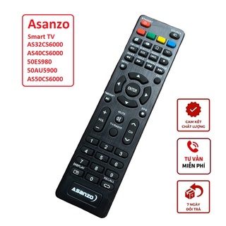 Điều khiển tivi Asanzo Smart màn hình cong sử dụng mạng Internet, remote tv asanzo LED/LCD - Tặng kèm pin