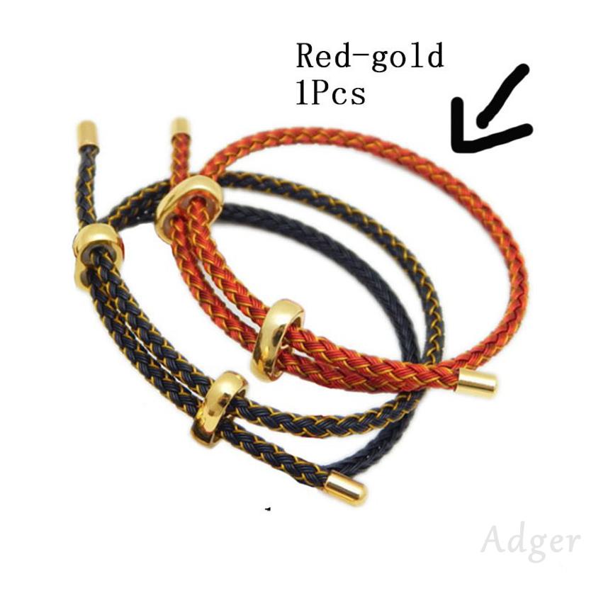 [Adger] 2mm2.5mm3mm Có Thể điều Chỉnh Dây Dây Vòng đeo Tay Có Thể Vòng đeo Tay Hạt Vàng Cứng Nam Và Nữ Dây đeo Tay Màu đỏ