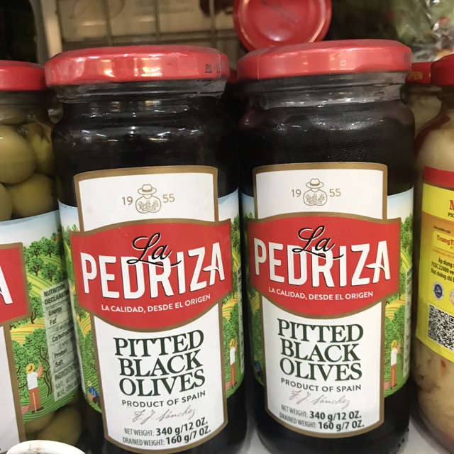 Oliu đen tách hạt La Pedriza 340gr - Hàng Nhập khẩu chính hãng Tây Ban Nha