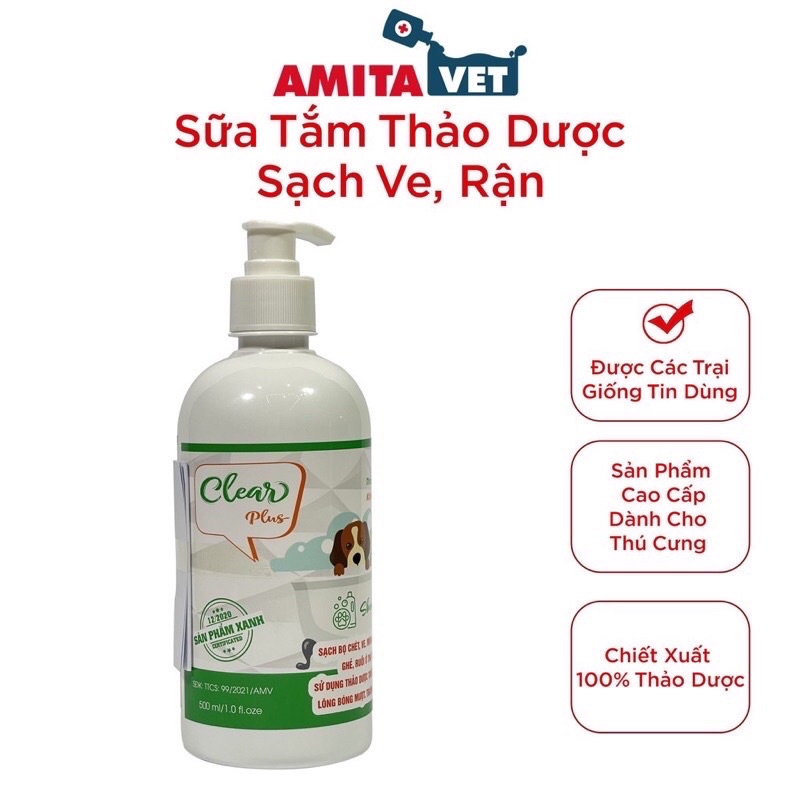 Sữa tắm thảo dược trị nấm, ngứa viêm da, sạch ve rận bọ chét chó mèo
