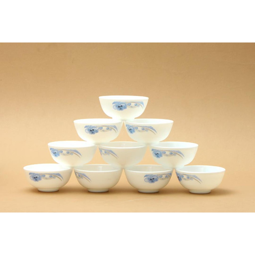 BỘ 10 CÁI CHÉN SỨ - CHÉN GỐM SỨ BÁT NGỌC CAO CẤP - HOA VĂN NGUYÊN HỘP LÀM QUÀ TẶNG CŨNG TUYỆT VỜI