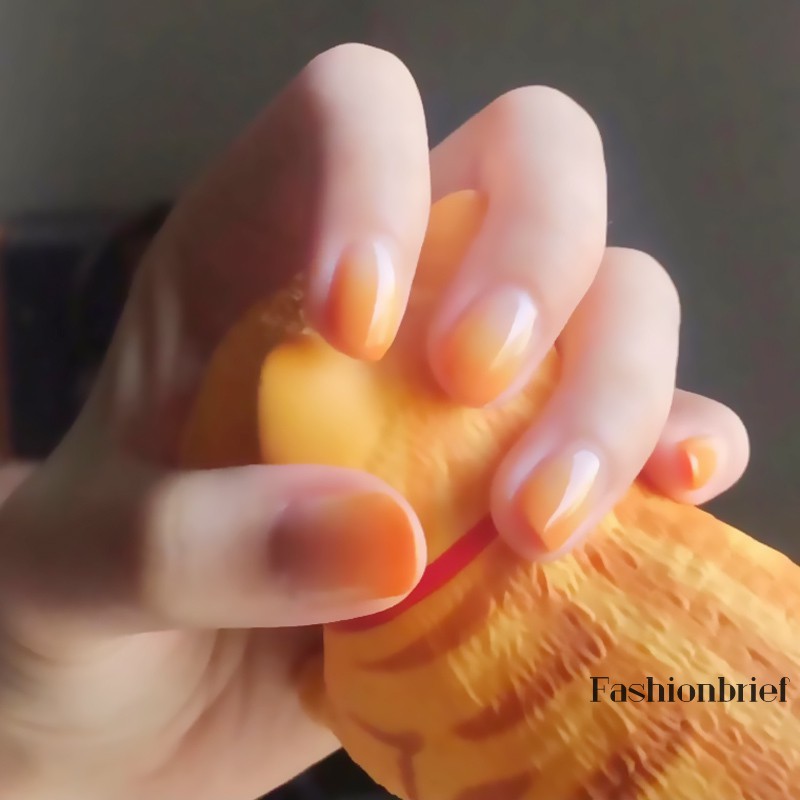 Bộ 24 móng tay giả màu gradient kèm keo dán thiết kế tiện lợi chất lượng cao