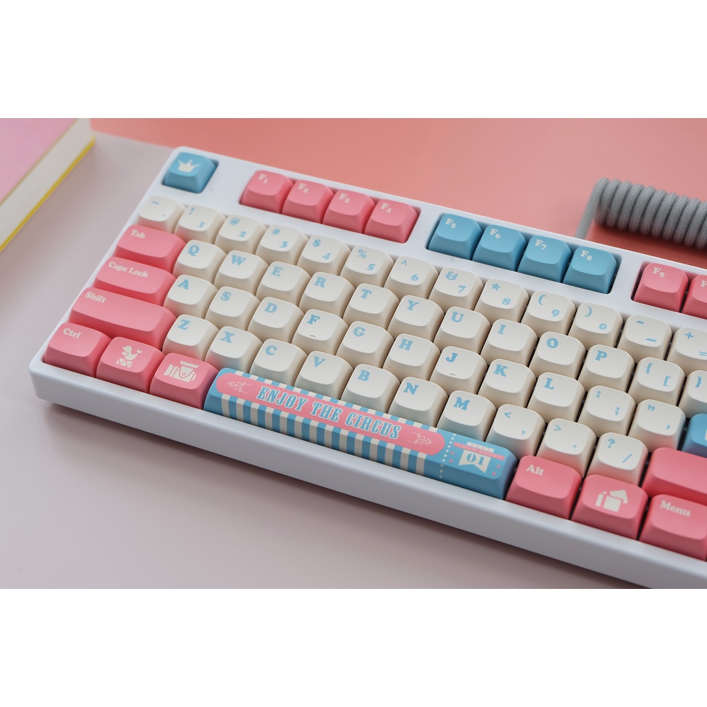 Bàn Phím Cơ 141 Phím Circus Keycap XDA PBT Dye Sub Keycaps Phù Hợp Cho 64/87/104/980.etc