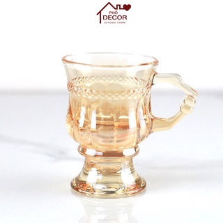 [Mã BMLTB35 giảm đến 35K đơn 99K] Ly Vintage Phố Decor Chất Liệu Thủy Tinh Có Quai Chân Cao Chịu Nhiệt