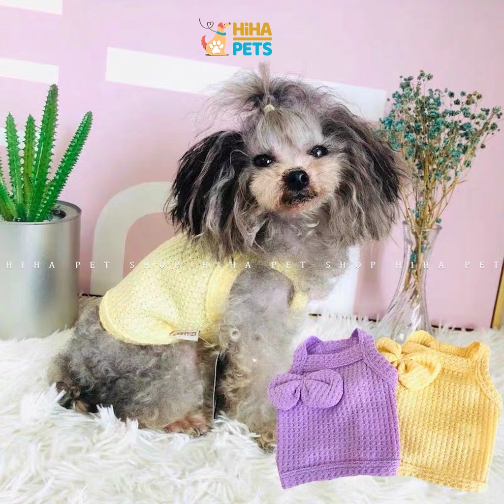 Áo Ba Lỗ Mát Mẻ Mùa Hè Cho Chó Mèo, Áo 2 Dây Cho Thú Cưng Hihapet