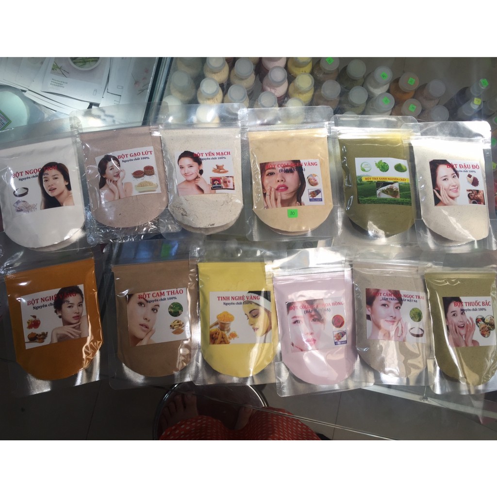[ĐỦ LOẠI] Bột thiên nhiên đắp mặt nạ 100g