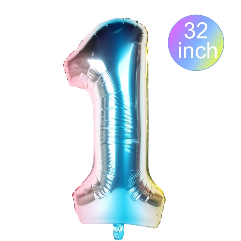 Bộ 7 bóng bay hình chữ số tùy chọn đẹp mắt trang trí cho tiệc