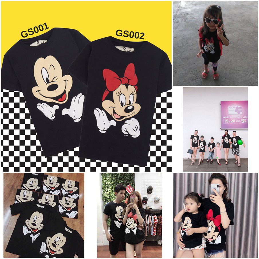 Combo áo hoạt hình Mickey,Minnie gia đình | Shopee Việt Nam. Mẫu mới 2019. Còn hàng