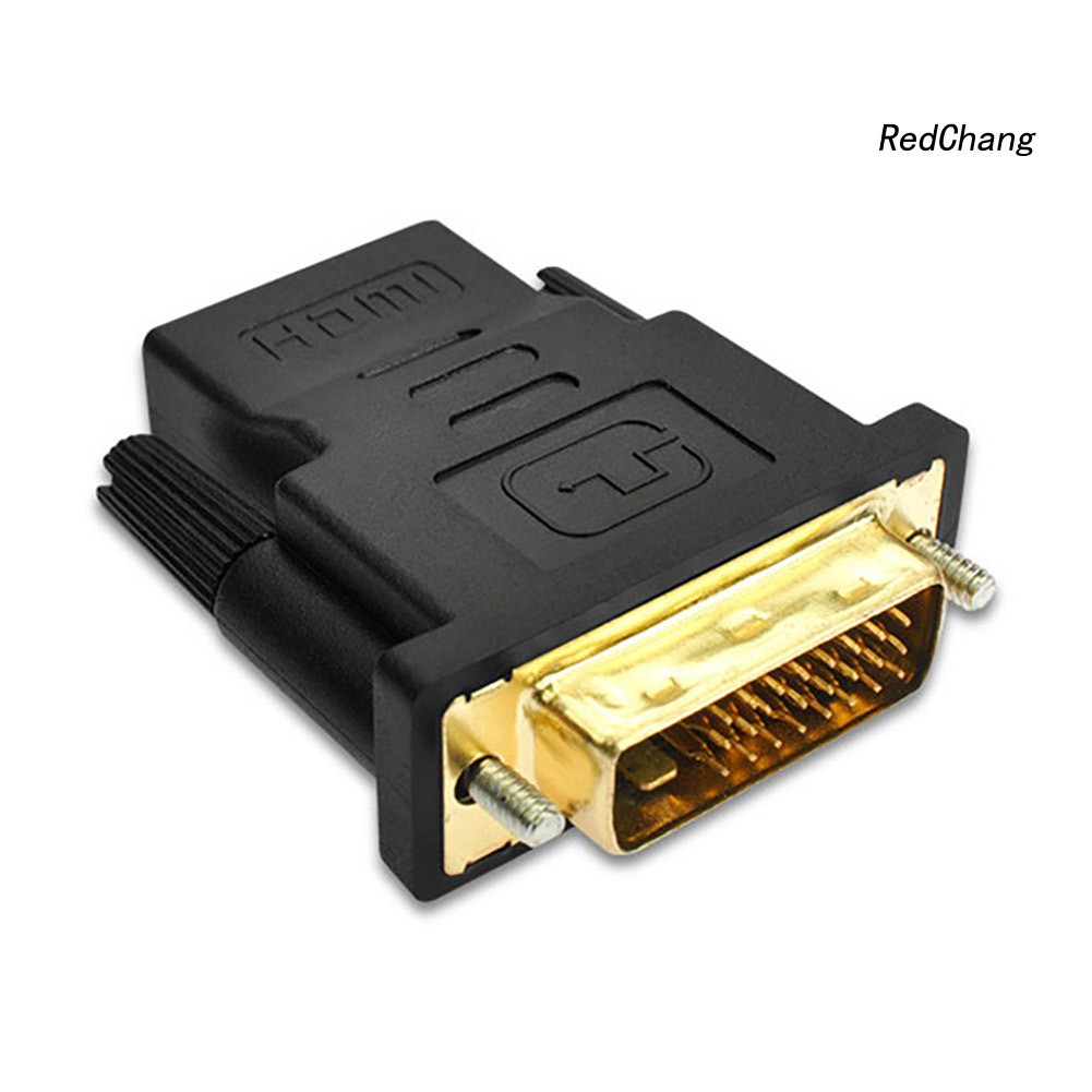 -SPQ- DOONJIEY DVI-D Dual Link 24+1 Male to HDMI Female Audio Video Adapter Connector