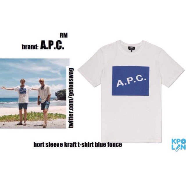 Áo BTS RM A.P.C (Tặng ảnh BTS