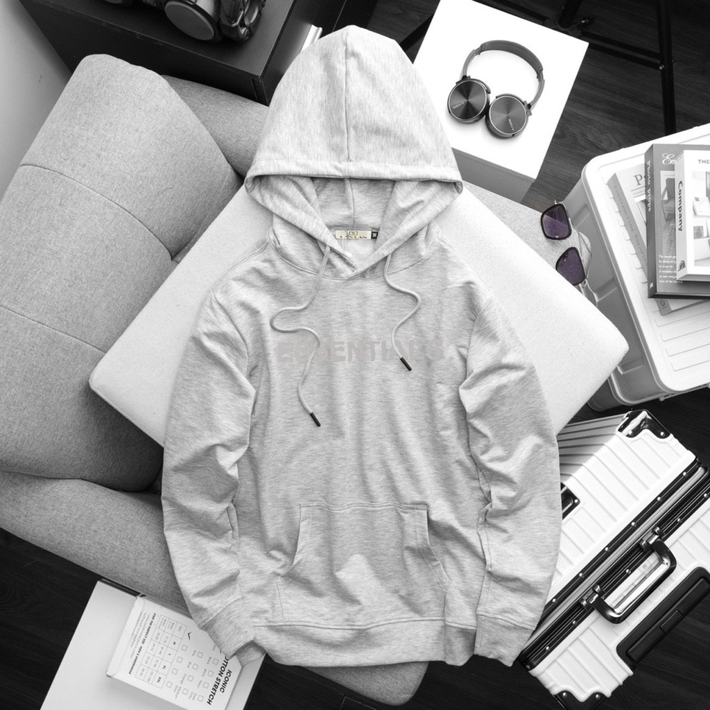 Áo hoodie, áo hoodie essentialls, chất liệu nỉ da cá mềm mịn, mát dày dặn, mặc thoải mái, ấm áp