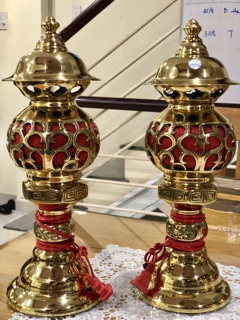 CẶP ĐÈN ĐIỆN ĐỒNG CAO 38cm