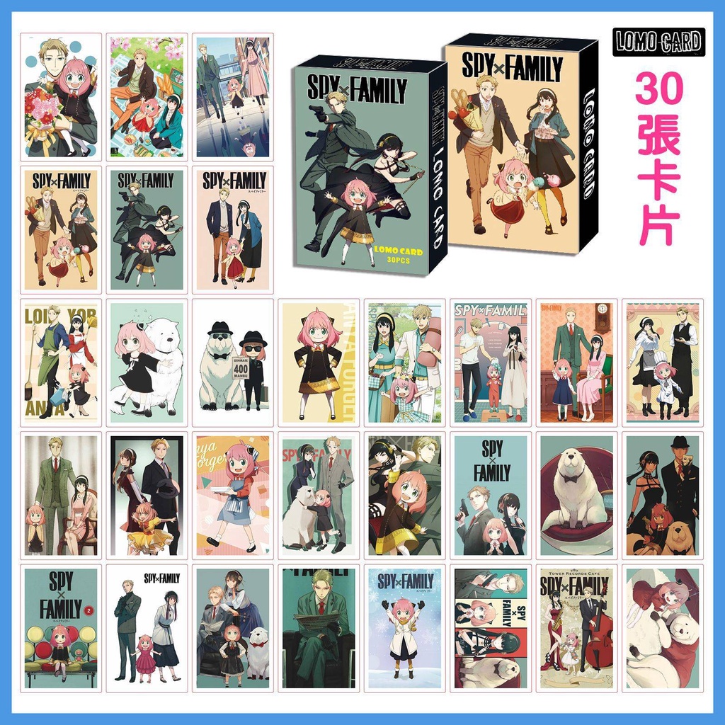 Set 30 Tấm Thẻ Ảnh LOMO Jujutsu Kaisen Demon Slayer Tokyo Revengers YS2 SY2