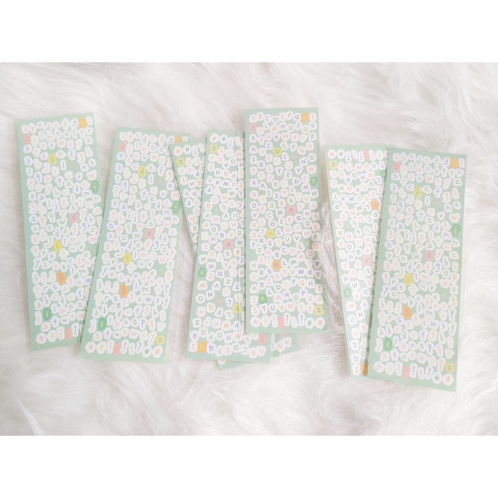 STICKER BẢNG CHỮ CÁI NHIỀU MÀU