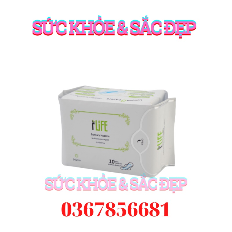 Băng vệ sinh ban ngày Ilife Lá Xanh thân thiện với môi trường - Date T9/2023