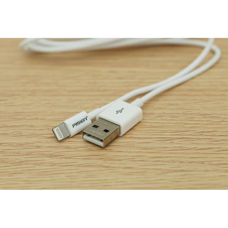 Cáp Sạc Pisen cho IPhone IPad Dài 20CM - BH 6 Tháng 1 đổi 1 - Hưng Long PC