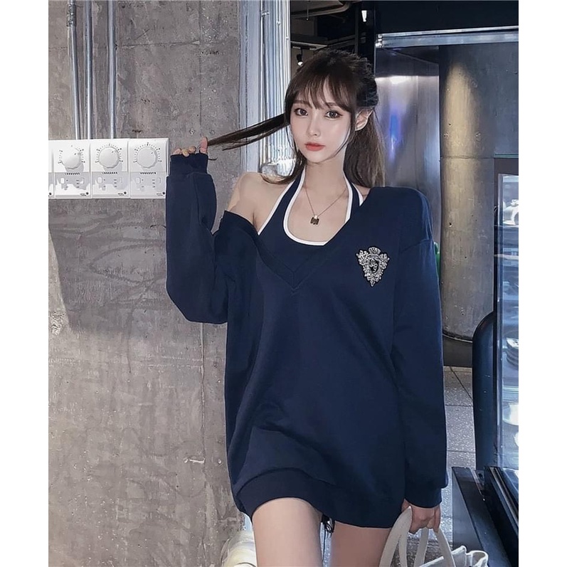 Set bộ áo khoác nữ tay dài và áo không tay thời trang cá tính quyến rũ cho nữ - Kim Dung Fashion Store