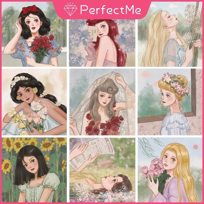 Bộ Tranh Đính Đá 5D Tự Làm 40x40cm Hình Công Chúa Disney