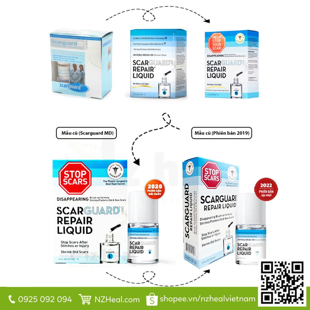 [Hỏa tốc] Gel Sẹo Lồi Scarguard Repair Liquid 15ml (Scarguard MD) của Mỹ