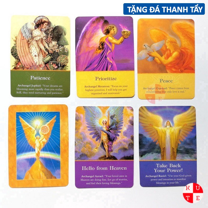 Bộ Bài Oracle ArchAngel 45 Lá Bài Tặng File Tiếng Anh Và Đá Thanh Tẩy B36