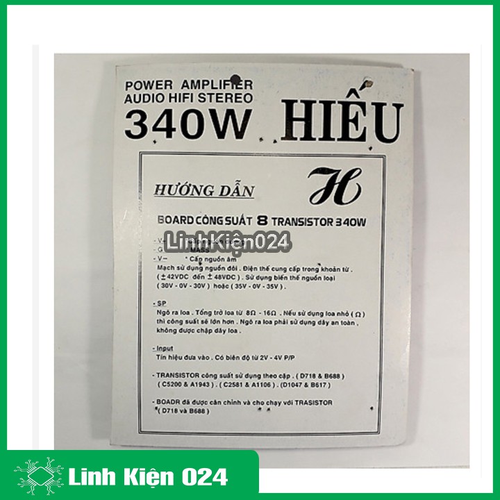 Board Khuyếch Đại Công Suất-Bo Âm Li Công Suất 340W - 8 SÒ