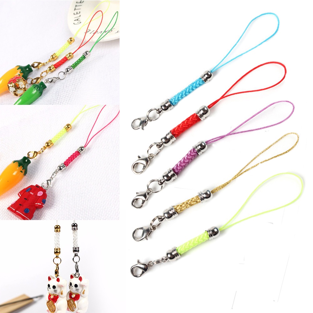 Set 10 dây móc chìa khóa bằng kim loại nhiều màu sắc dùng làm trang sức DIY
