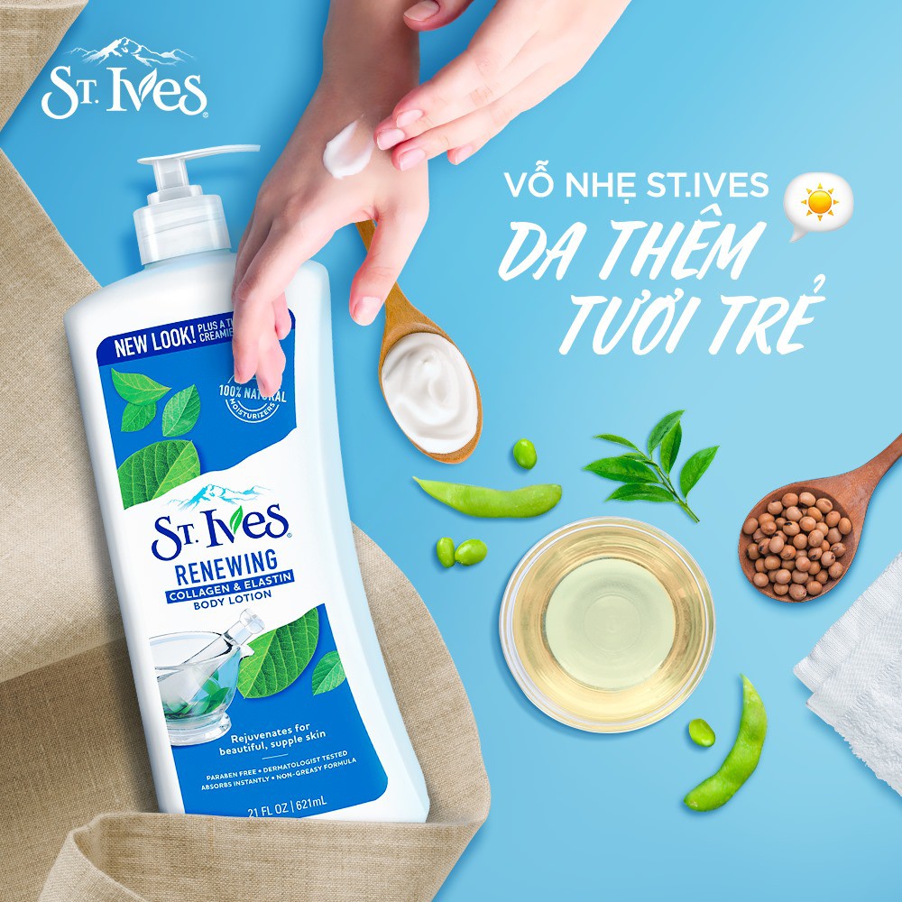 Sữa Dưỡng Thể St.Ives Toàn Thân Body Lotion - St. ives Body Lotion USA 621ml