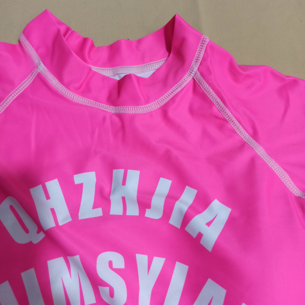 Áo bơi nữ dài tay thun lạnh đẹp màu hồng phong cách thể thao hàn - ảnh thật | BigBuy360 - bigbuy360.vn