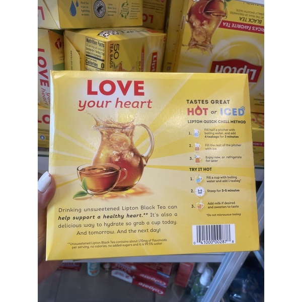 👉1–Lipton - Black Tea Bags, 100 ct 0 calories -Mỹ
