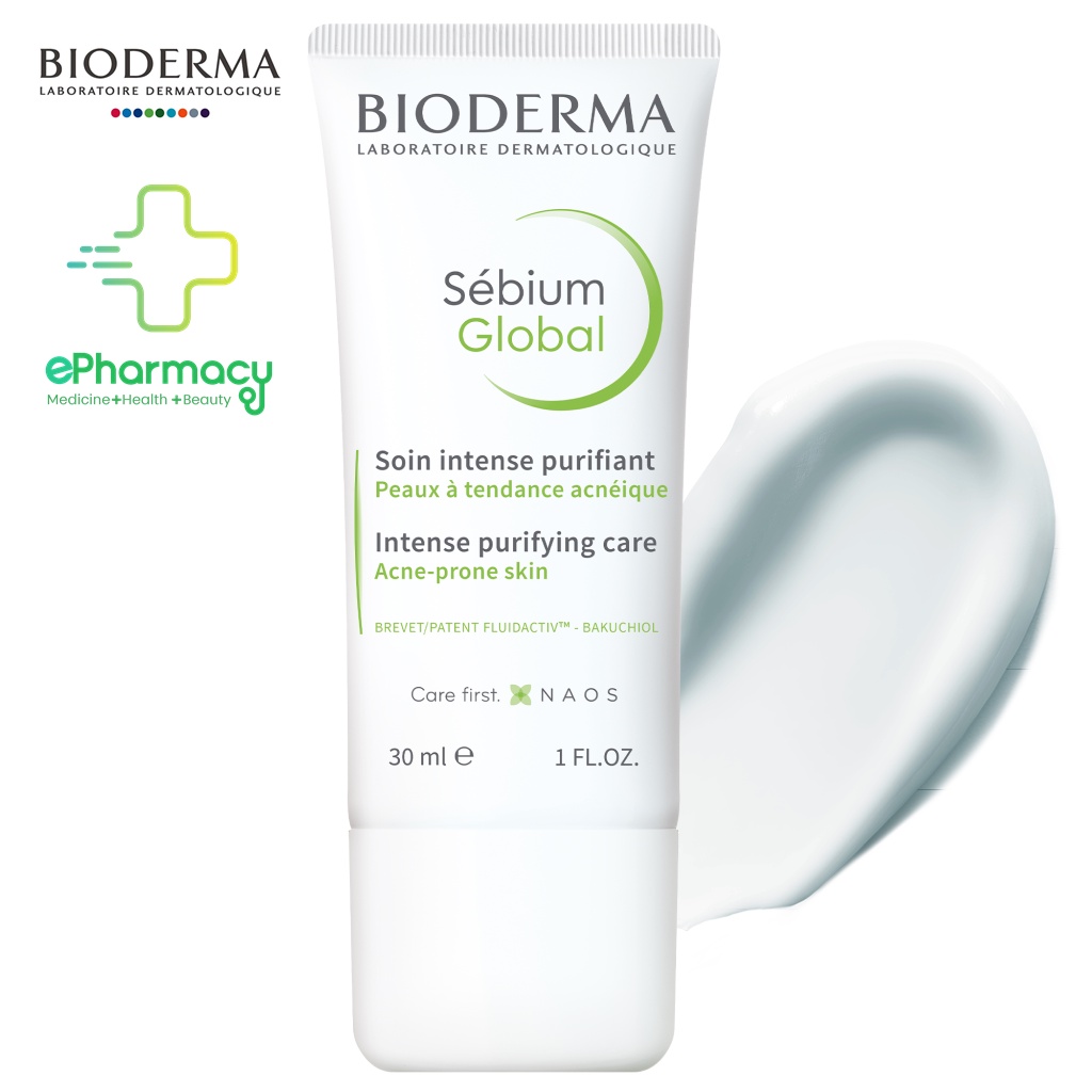 Bioderma Sebium Global - Kem Dưỡng Bioderma giảm mụn cho da dầu 30ml