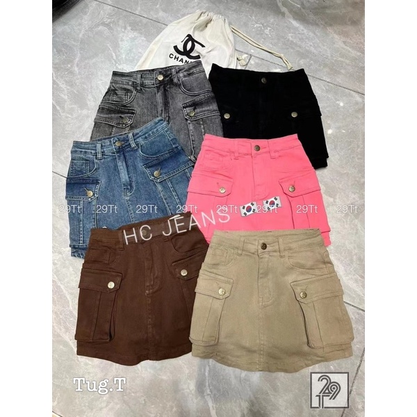 CHÂN VÁY BÒ TÚI HỘP QUẢNG CHÂU LOẠI 1 MS31662