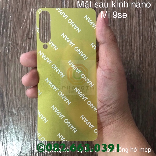 Combo phụ kiện Xiaomi mi 9se kính cường lực trước sau, cường lực camera mi 9 se (có video)